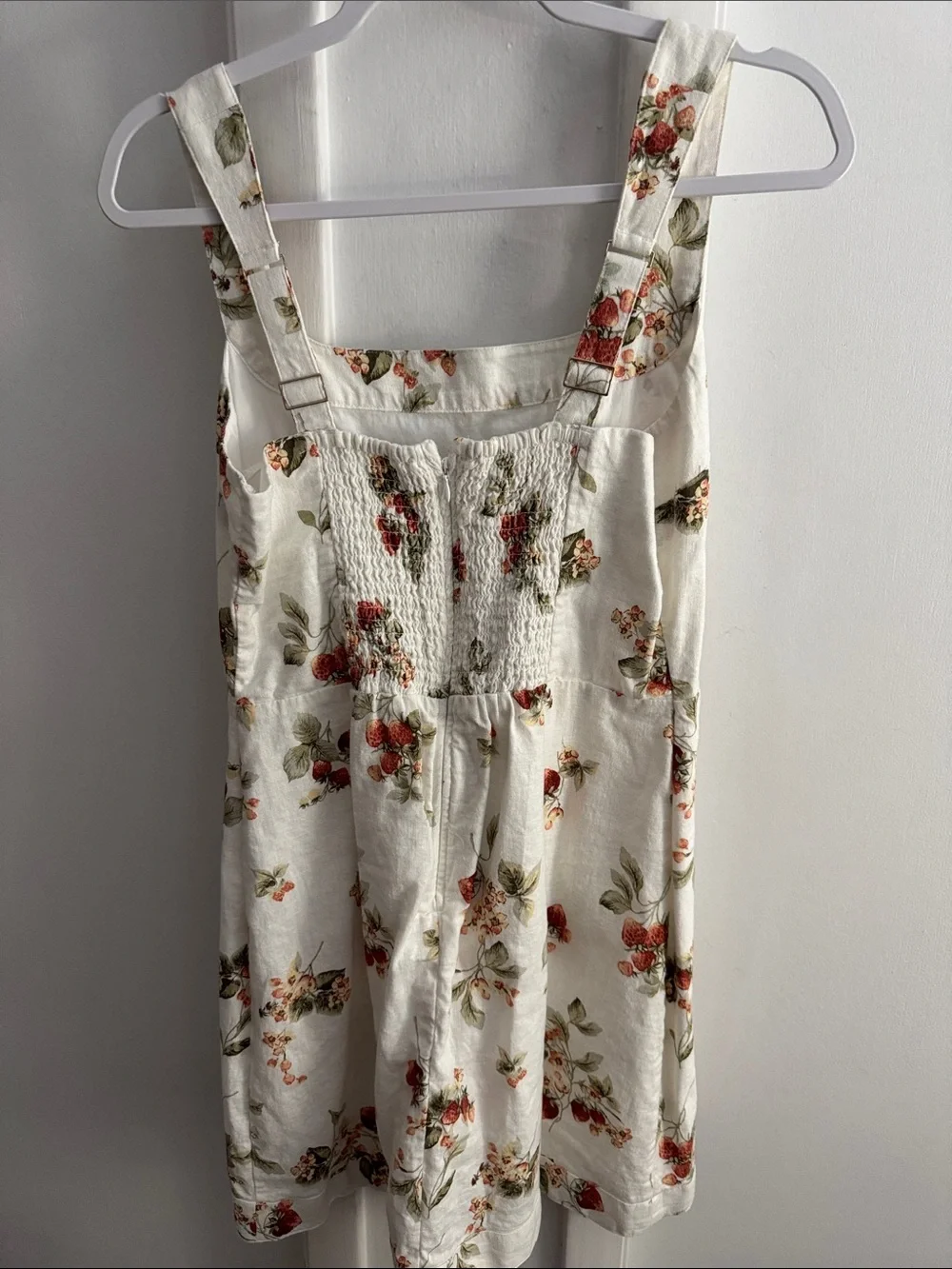 Abercrombie & Fitch Cream Floral Sundress with Green and Pink Accents - Picture 3 of 3